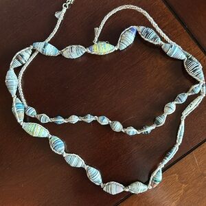 Chan Luu Macrame Paper Bead Necklace